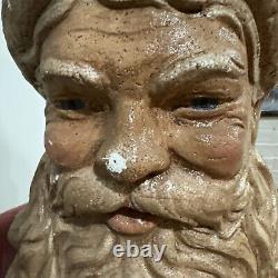 VINTAGE 1950's STYROFOAM SANTA CLAUS LIFE SIZE MOLD HALF STORE DISPLAY CHRISTMAS