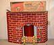 Vintage 1960's Christmas Electric Cardboard Fireplace Withbox