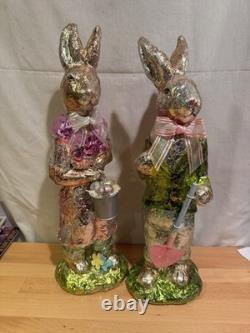 VINTAGE FOIL WRAPPER EASTER BUNNY. 18 TALL. Very Collectable View Pictures