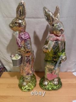 VINTAGE FOIL WRAPPER EASTER BUNNY. 18 TALL. Very Collectable View Pictures
