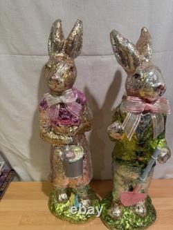 VINTAGE FOIL WRAPPER EASTER BUNNY. 18 TALL. Very Collectable View Pictures