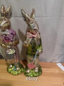 VINTAGE FOIL WRAPPER EASTER BUNNY. 18 TALL. Very Collectable View Pictures