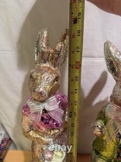 VINTAGE FOIL WRAPPER EASTER BUNNY. 18 TALL. Very Collectable View Pictures