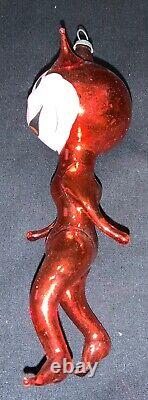 VINTAGE HALLOWEEN ITALIAN GLASS ORNAMENT DEVIL WithEXTENDED ARMS & LEGS