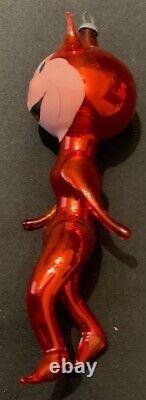 VINTAGE HALLOWEEN ITALIAN GLASS ORNAMENT DEVIL WithEXTENDED ARMS & LEGS