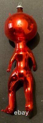 VINTAGE HALLOWEEN ITALIAN GLASS ORNAMENT DEVIL WithEXTENDED ARMS & LEGS