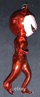 VINTAGE HALLOWEEN ITALIAN GLASS ORNAMENT DEVIL WithEXTENDED ARMS & LEGS