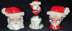 VINTAGE KREISS JAPANESE CERAMIC CHRISTMAS 5-PIECE X'MAS BREAKFAST SET WithBOX