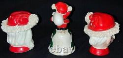 VINTAGE KREISS JAPANESE CERAMIC CHRISTMAS 5-PIECE X'MAS BREAKFAST SET WithBOX