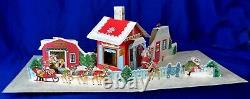 VTG 1960 Hallmark Santas Toy Shoppe Pop-Up DIE CUT CHRISTMAS Centerpiece IOP