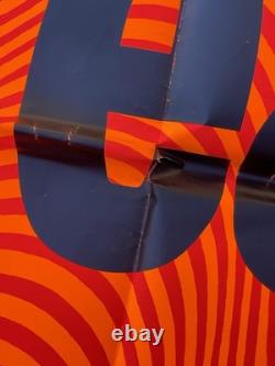 VTG 1968 HALLOWEEN Trick Or TREAT retail store display sign HUGE paper 40x54 #2