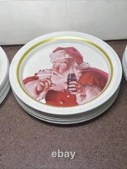 VTG 1983 Coca-Cola Sprite Free Santa Metal Coaster Display with 49 New Pcs 22 WOW