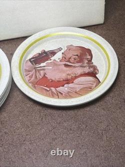 VTG 1983 Coca-Cola Sprite Free Santa Metal Coaster Display with 49 New Pcs 22 WOW
