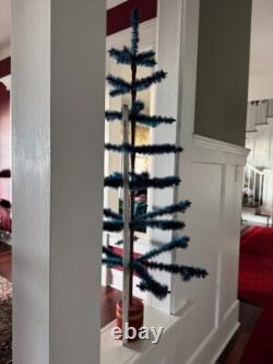 VTG. 50 inch authentic dyed goose feather green christmas tree withred berries VTG. 50 inch authentic dyed goose feather green christmas tree withred berries