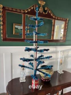 VTG. 50 inch authentic dyed goose feather green christmas tree withred berries VTG. 50 inch authentic dyed goose feather green christmas tree withred berries