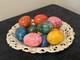 Vtg Alabaster Hand Carved Easter Eggs Set Of 12 (tray Not Included)