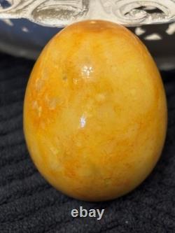 VTG Alabaster Hand Carved Easter Eggs Set Of 12 (TRAY NOT INCLUDED)