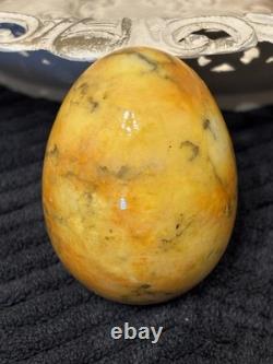 VTG Alabaster Hand Carved Easter Eggs Set Of 12 (TRAY NOT INCLUDED)