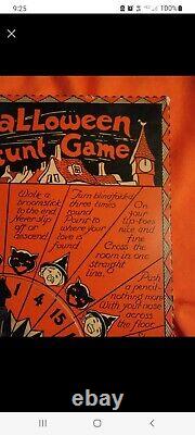 VTG Antique 1935 Beistle Halloween Zingo Fortune and Stunt Game Cardboard