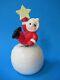 Vtg Berman & Anderson Musical Christmas Snowball Kewpie Boy Star Ceramic Japan