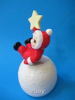 VTG BERMAN & ANDERSON MUSICAL CHRISTMAS snowball kewpie boy star ceramic Japan