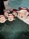 Vtg Ceramic Winking Santa Pitcher And 4 Cups See Read