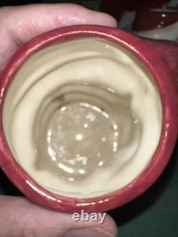 VTG Ceramic Winking Santa Pitcher And 4 Cups SEE READ