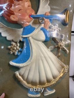 VTG Christmas Blow Mold Angels Wall Mount Plaques Lot 2 New Large 21 50s 60s VTG Christmas Blow Mold Angels Wall Mount Plaques Lot 2 New Large 21 50s 60s