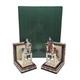 Vtg Fitz & Floyd Equestrian Horse Jumping Bookends Pair Ceramic Décor 9