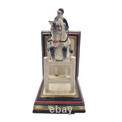 VTG Fitz & Floyd Equestrian Horse Jumping Bookends Pair Ceramic Décor 9 VTG Fitz & Floyd Equestrian Horse Jumping Bookends Pair Ceramic Décor 9