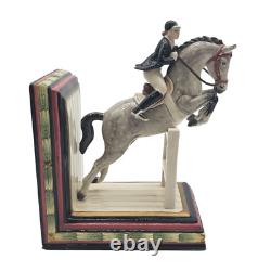 VTG Fitz & Floyd Equestrian Horse Jumping Bookends Pair Ceramic Décor 9 VTG Fitz & Floyd Equestrian Horse Jumping Bookends Pair Ceramic Décor 9