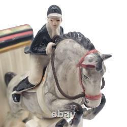 VTG Fitz & Floyd Equestrian Horse Jumping Bookends Pair Ceramic Décor 9 VTG Fitz & Floyd Equestrian Horse Jumping Bookends Pair Ceramic Décor 9