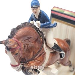 VTG Fitz & Floyd Equestrian Horse Jumping Bookends Pair Ceramic Décor 9 VTG Fitz & Floyd Equestrian Horse Jumping Bookends Pair Ceramic Décor 9