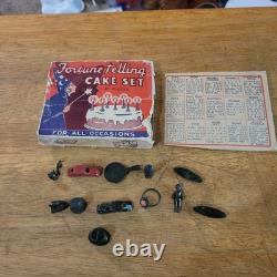 VTG HALLOWEEN FORTUNE TELLING CAKE FAVORS CHARMS Not Complete
