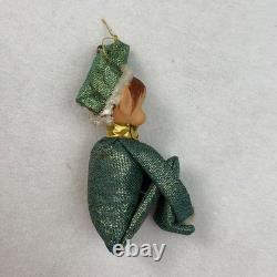 VTG Lot of 4 Christmas Metallic Red Green Silver Gold Knee Hugger Elf Japan MCM