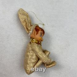 VTG Lot of 4 Christmas Metallic Red Green Silver Gold Knee Hugger Elf Japan MCM