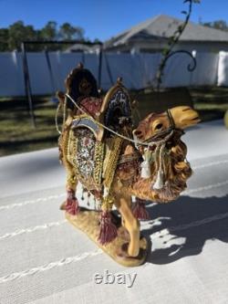 VTG Member's Mark Camel Nativity Figurine 13 Large Porcelain Beaded Saddle 2005