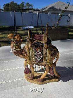 VTG Member's Mark Camel Nativity Figurine 13 Large Porcelain Beaded Saddle 2005