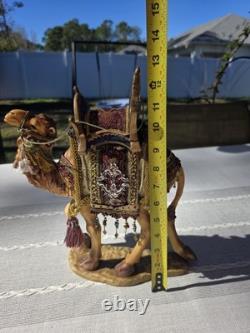 VTG Member's Mark Camel Nativity Figurine 13 Large Porcelain Beaded Saddle 2005