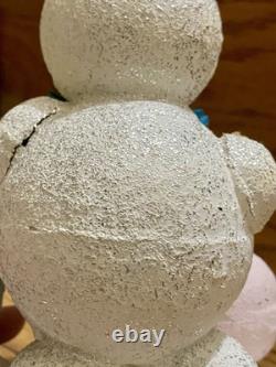 VTG PUTZ Mica 3 Snowman Rare Candy Container Japan 1950s Fragile Condition Read