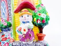 VTG Rare Retired Christopher Radko Easter Bunny Rabbit Centerpiece Cookie Jar