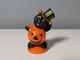 Vtg Rosbro Rosen Halloween Cat Hard Plastic Candy Container Top Hat Rare Color