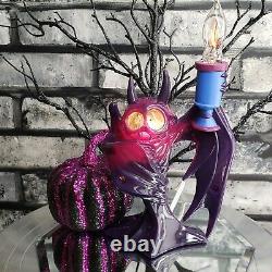 Vampire BAT Candelabra 1996 Flickering Flame Bulb Halloween Lamp Light Vintage