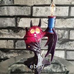 Vampire BAT Candelabra 1996 Flickering Flame Bulb Halloween Lamp Light Vintage