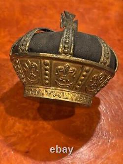 Very rare 1906 Rex crown pin cushion Mardi Gras krewe favor