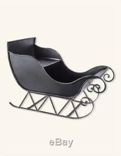 Victorian Trading Co Currier & Ives Christmas Sleigh Black Metal