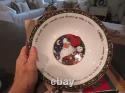 Vint International China A Christmas Story by Susan Winget Set of 2 Serving Bowl