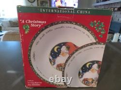 Vint International China A Christmas Story by Susan Winget Set of 2 Serving Bowl