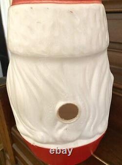 Vintag Christmas Beco Santa head Blow Mold 21 tall