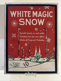 Vintage 1930- 40's Unopened Box Of White Magic Snow By National Tinsel Mfg. Co